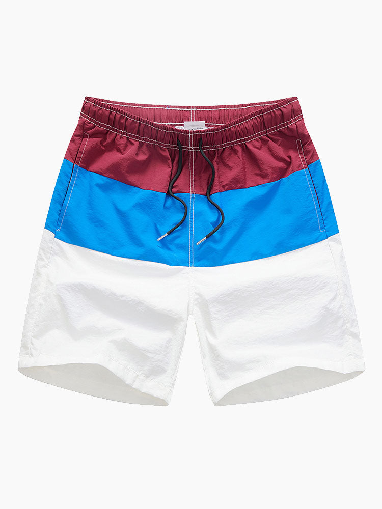 Man Contrast Spliced Swim Shorts