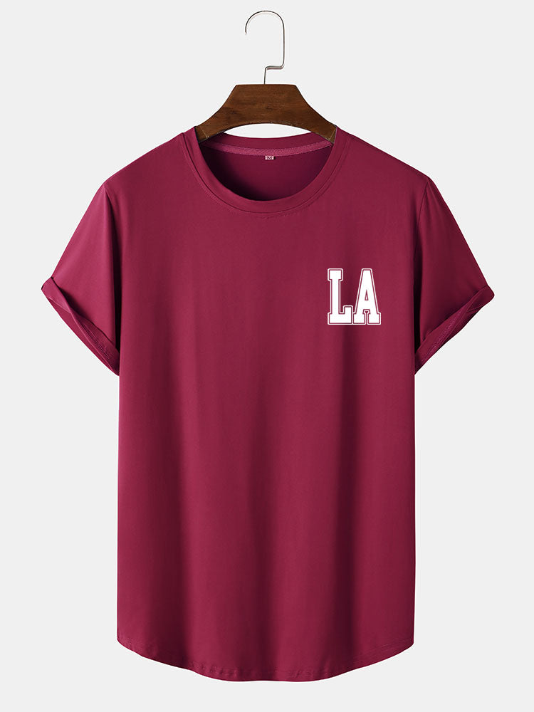 LA Print Arc Hem T-Shirt