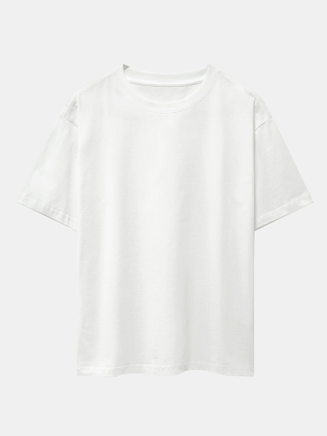 Marble Texture Slogan Back Print Drop Shoulder Oversize T-Shirt