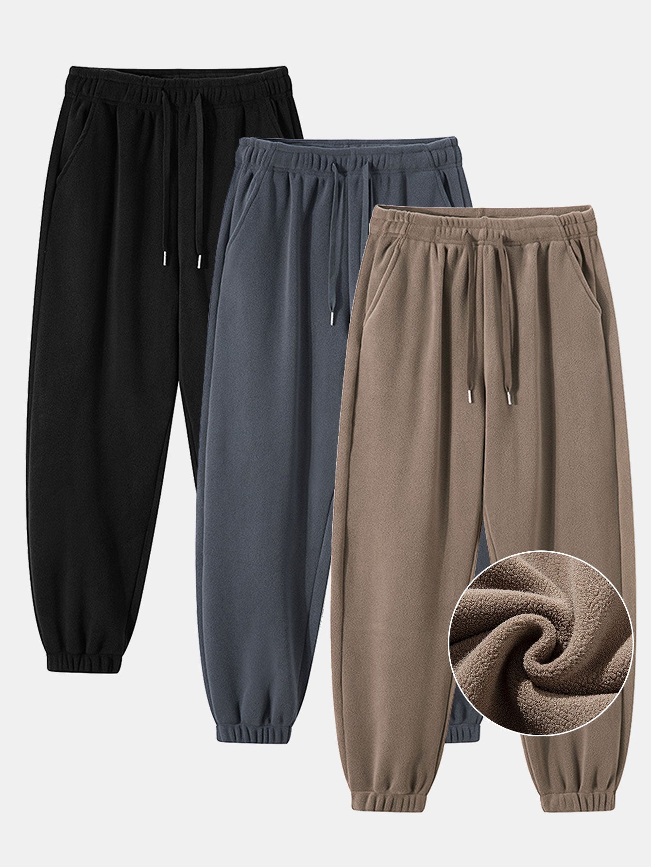 Pantalon de jogging en polaire 3 pièces