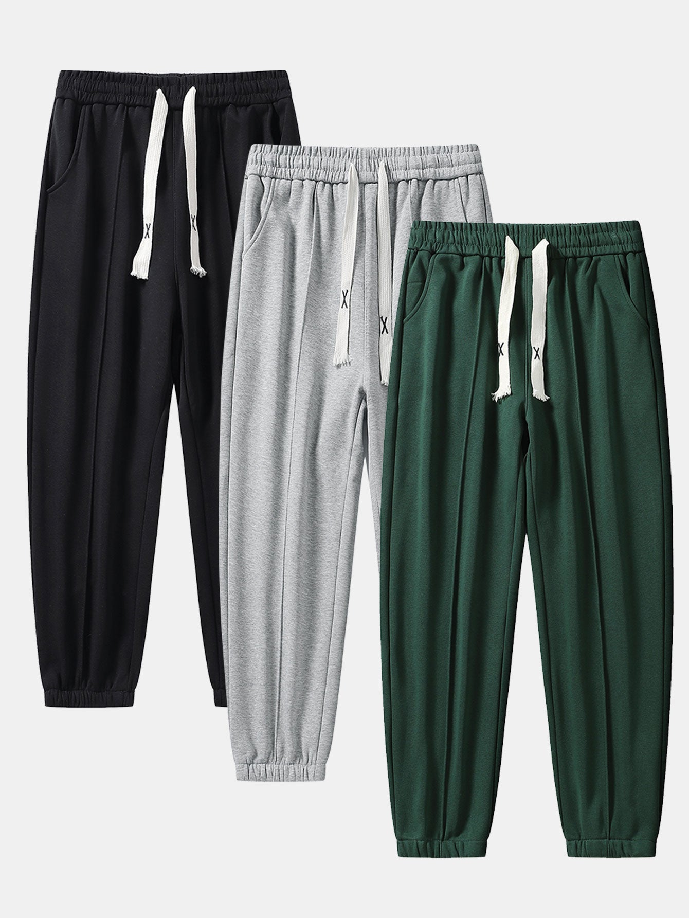 Pantalon de jogging 3 pièces avec nervures