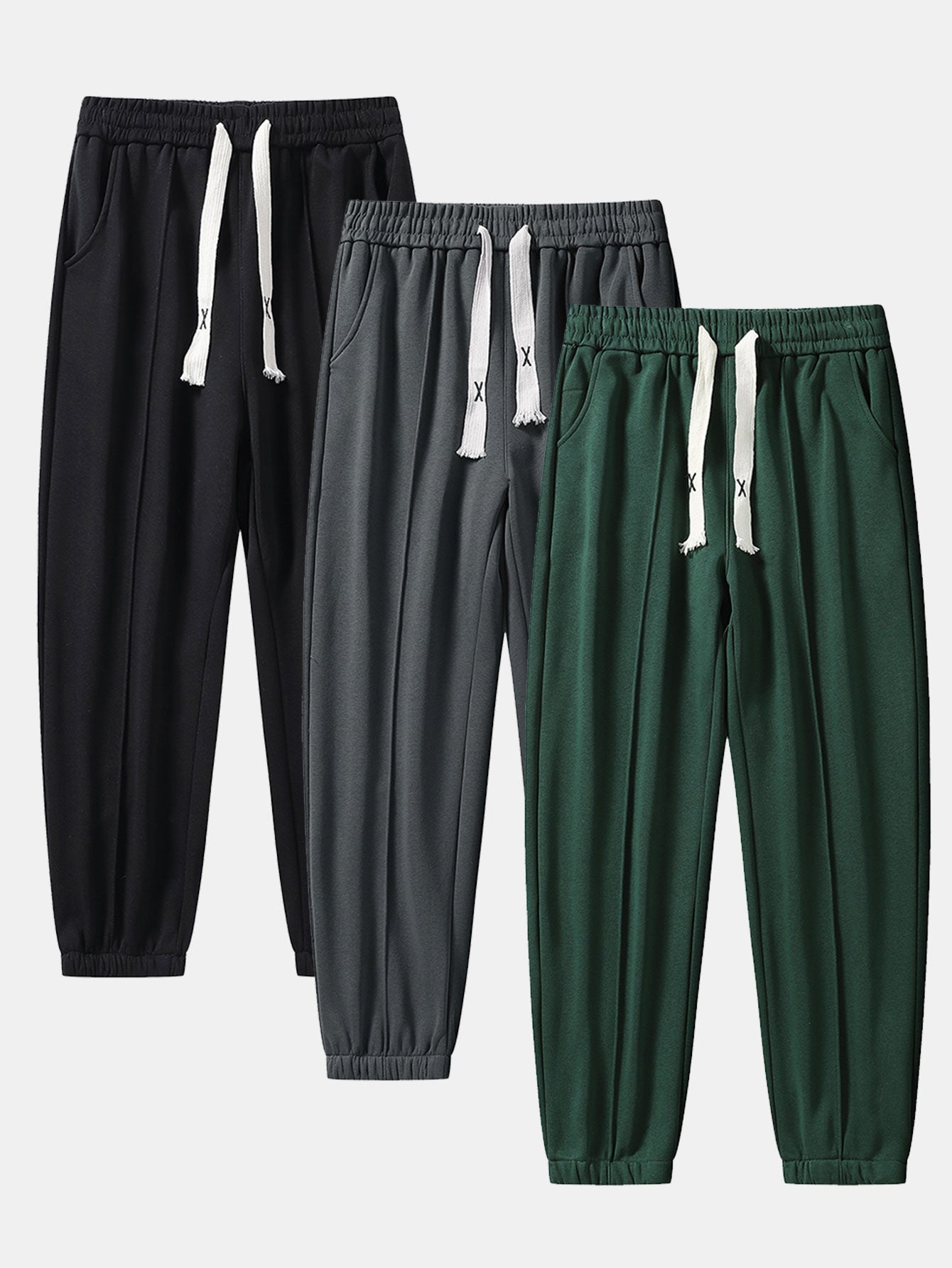 Pantalon de jogging 3 pièces avec nervures