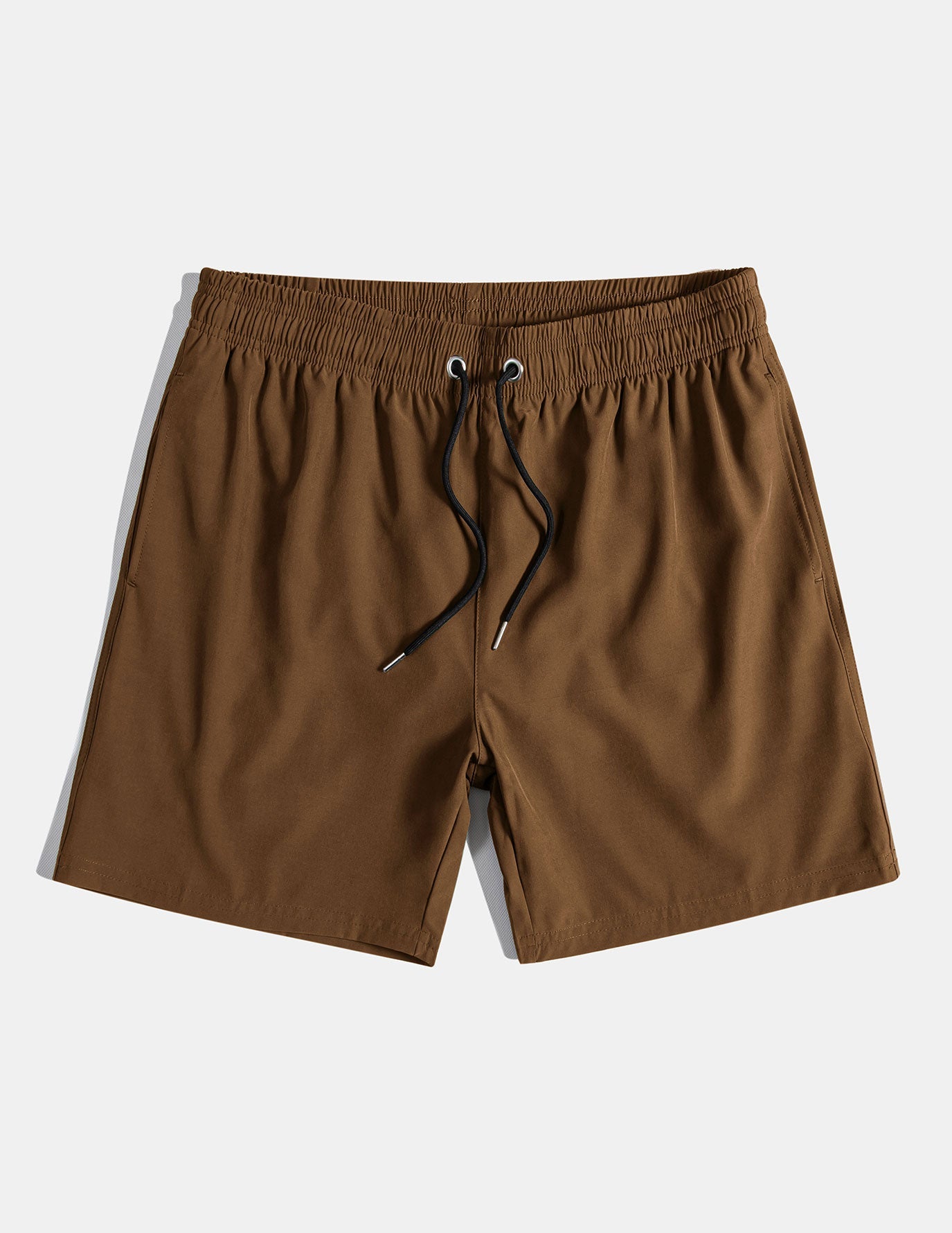 Solid Drawstring Swim Shorts