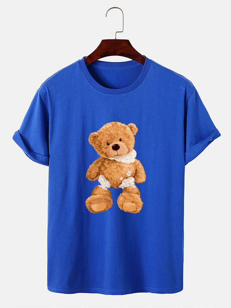 Damaged Bear Print T-Shirt