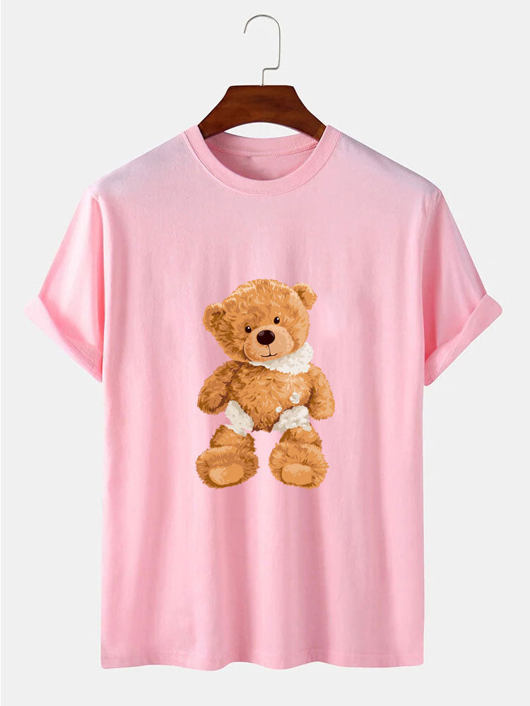 Damaged Bear Print T-Shirt