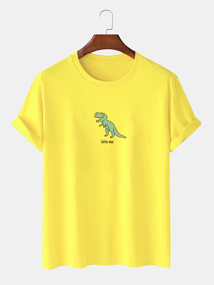 Cute Cartoon Dinosaur Print T-Shirt