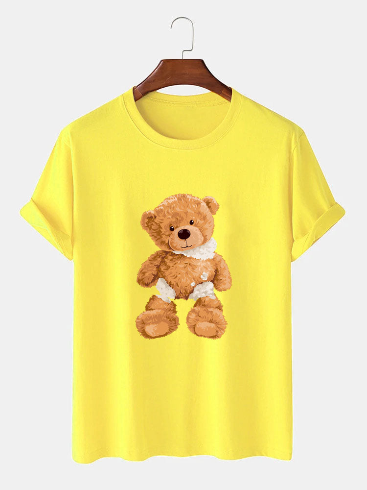 Damaged Bear Print T-Shirt