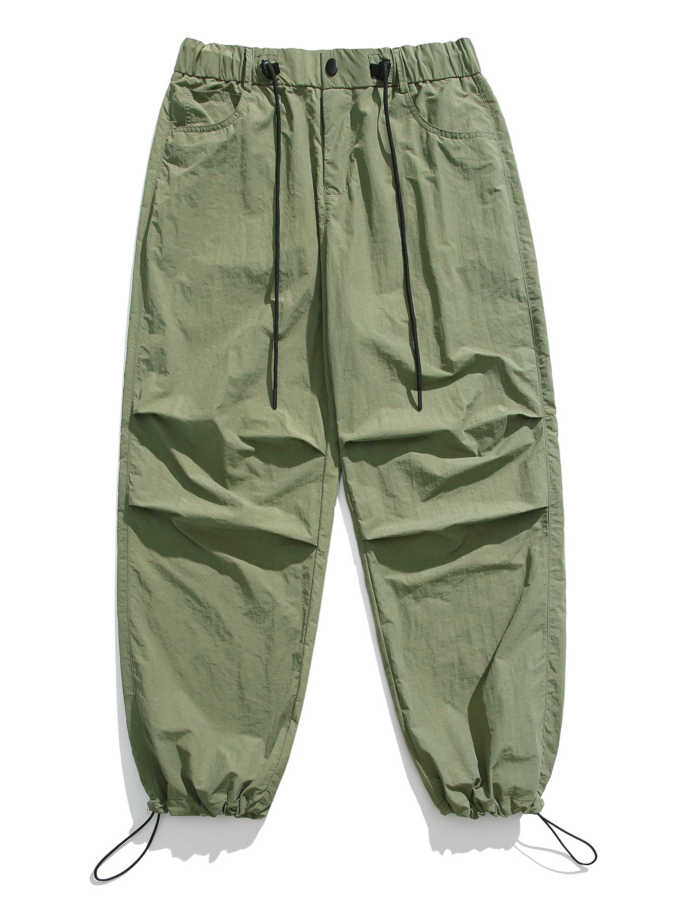 Elastic Waist Parachute Pants