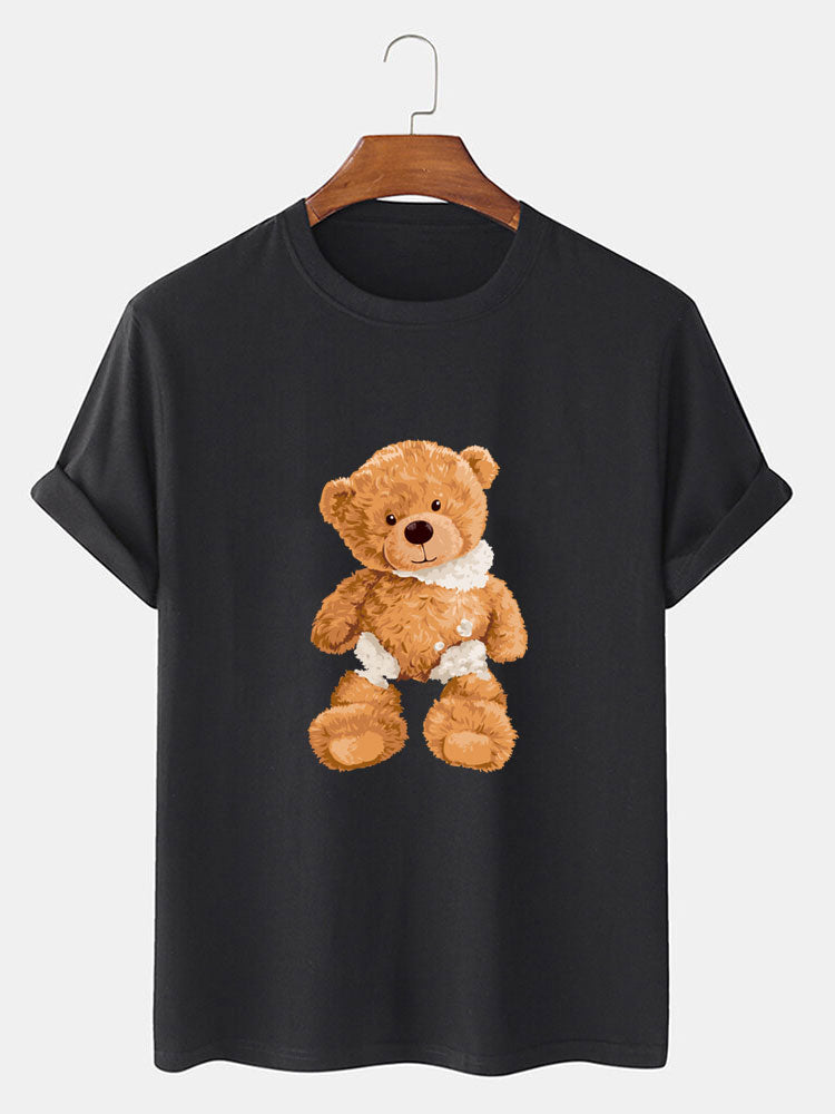 Damaged Bear Print T-Shirt