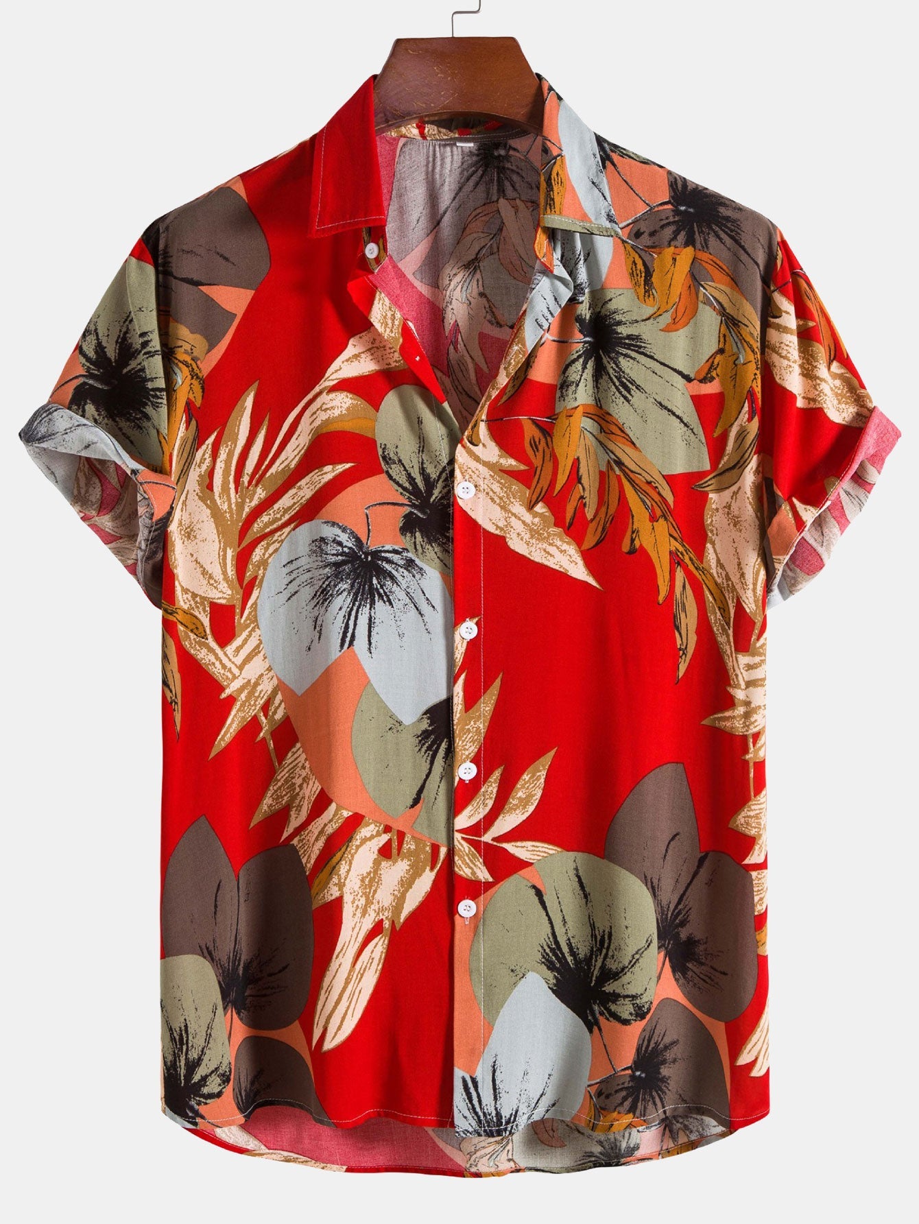 Chemise à imprimé tropical