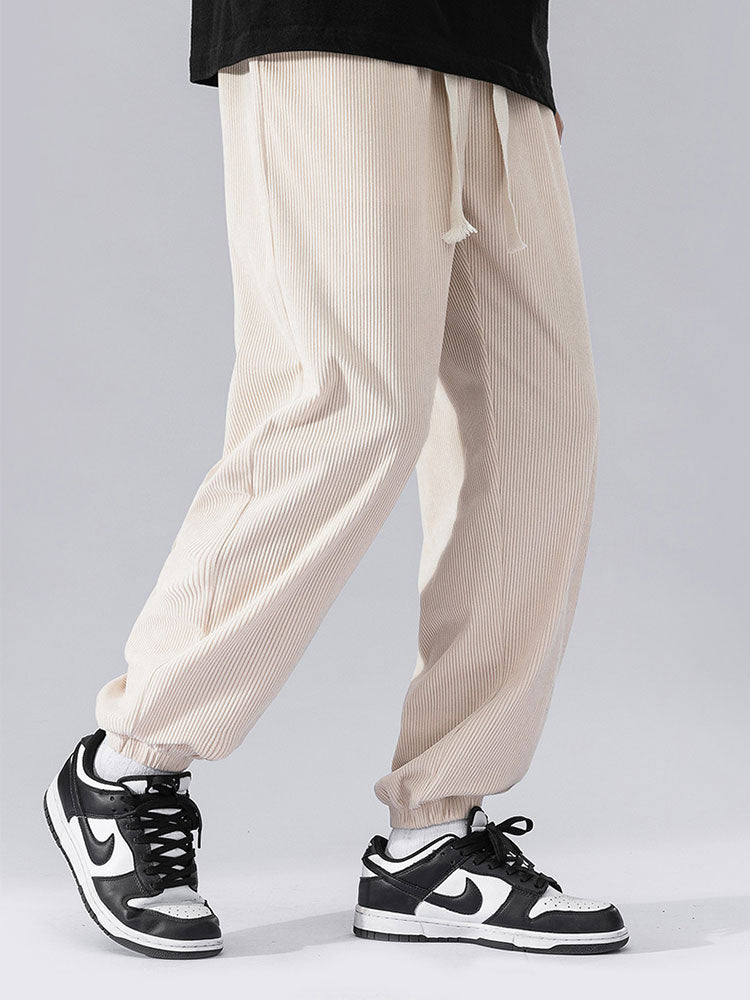 Drawstring Corduroy Joggers