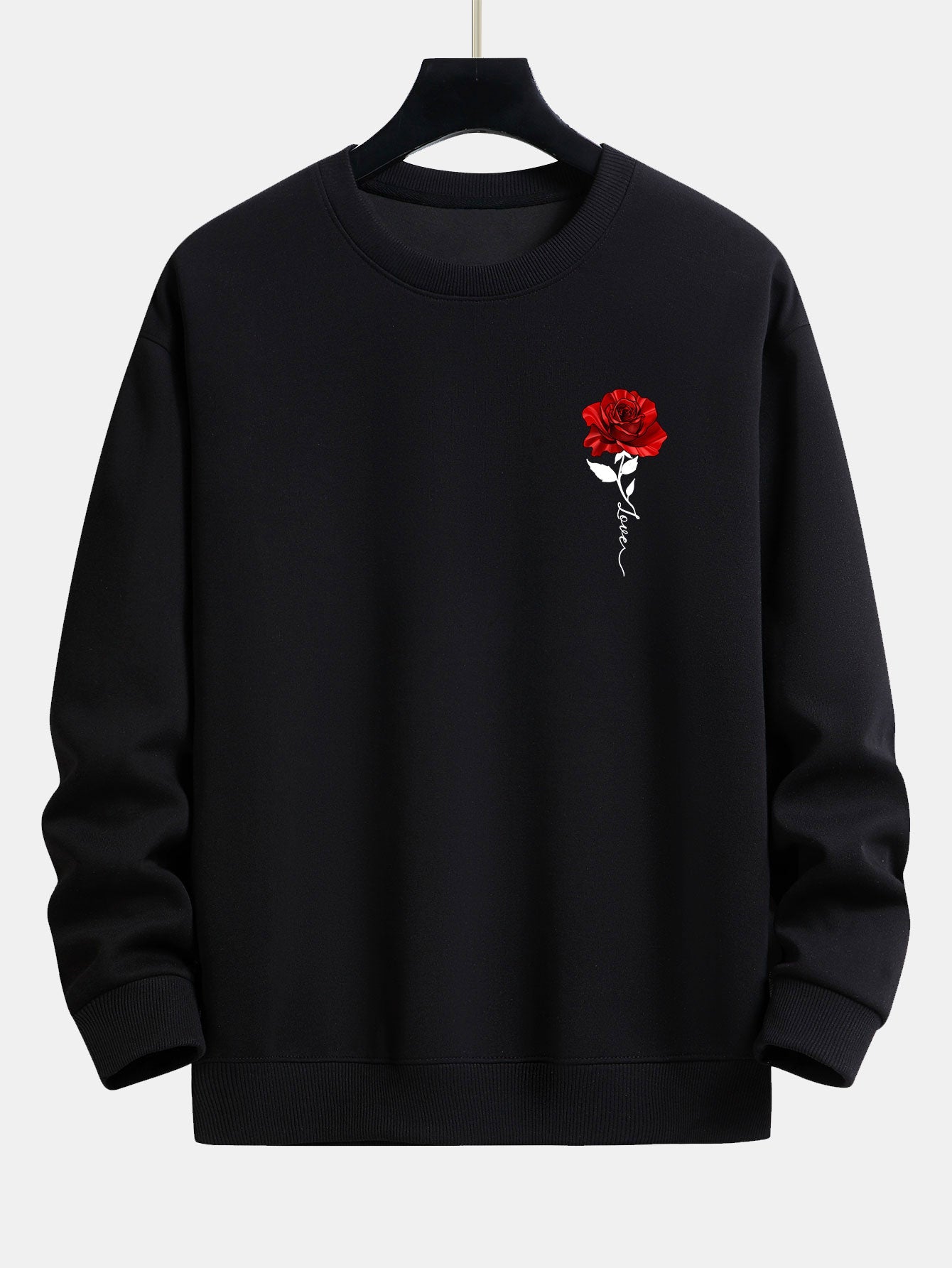 Rose Print Relax Fit Sweatshirt