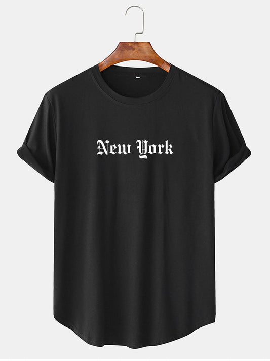 New York Print Arc Hem T-Shirt