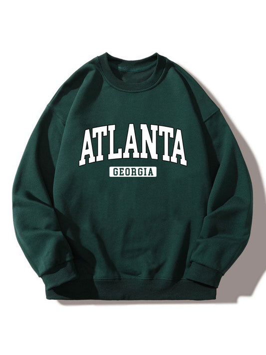 Sweat-shirt décontracté imprimé Atlanta