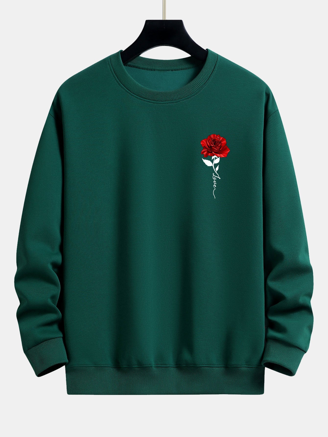 Rose Print Relax Fit Sweatshirt