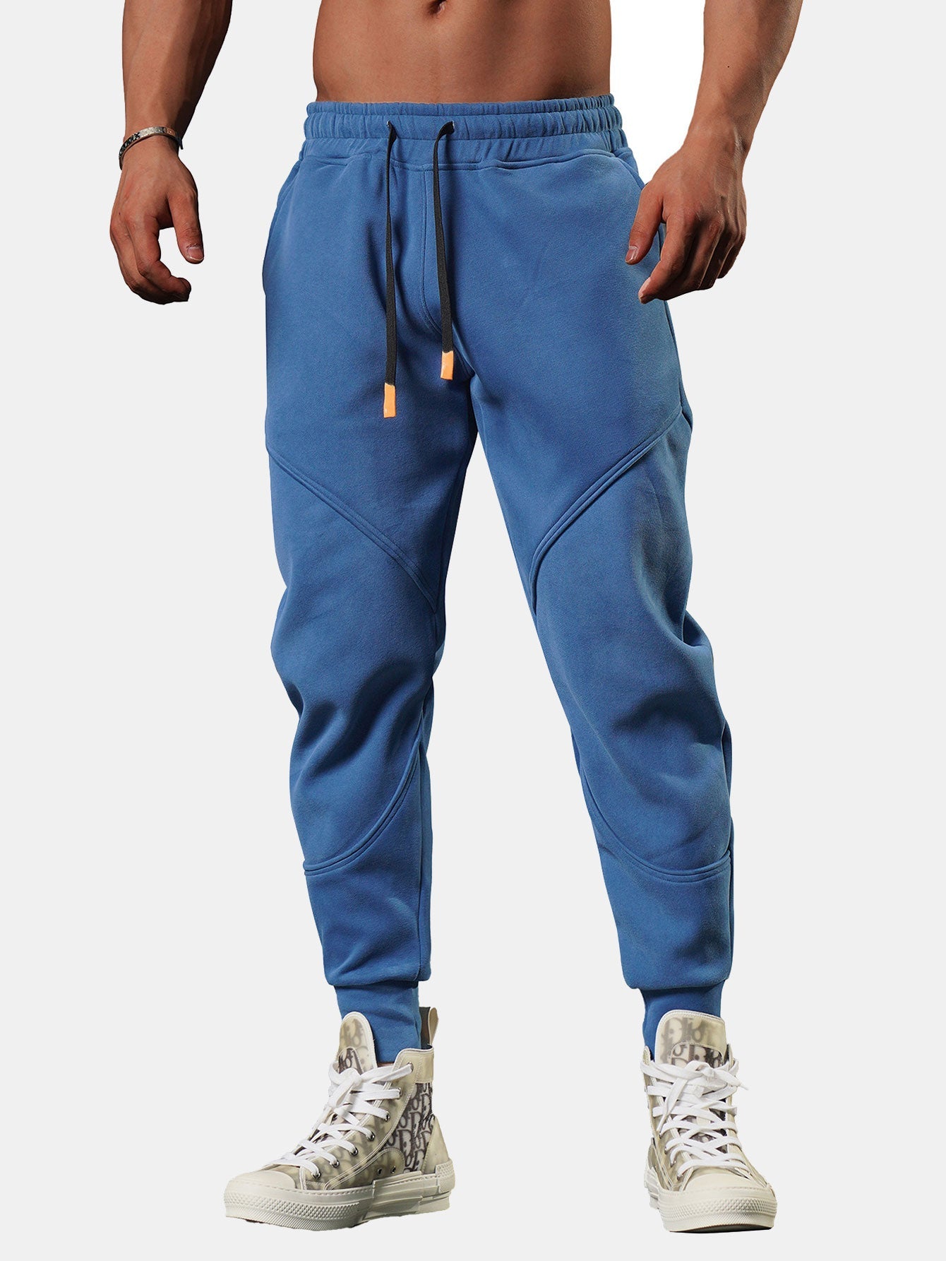 Pantalon de jogging court fendu pour homme