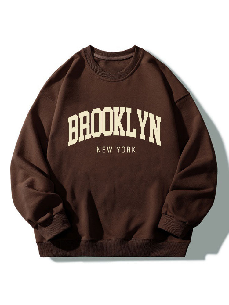 Sweat-shirt décontracté à imprimé Brooklyn