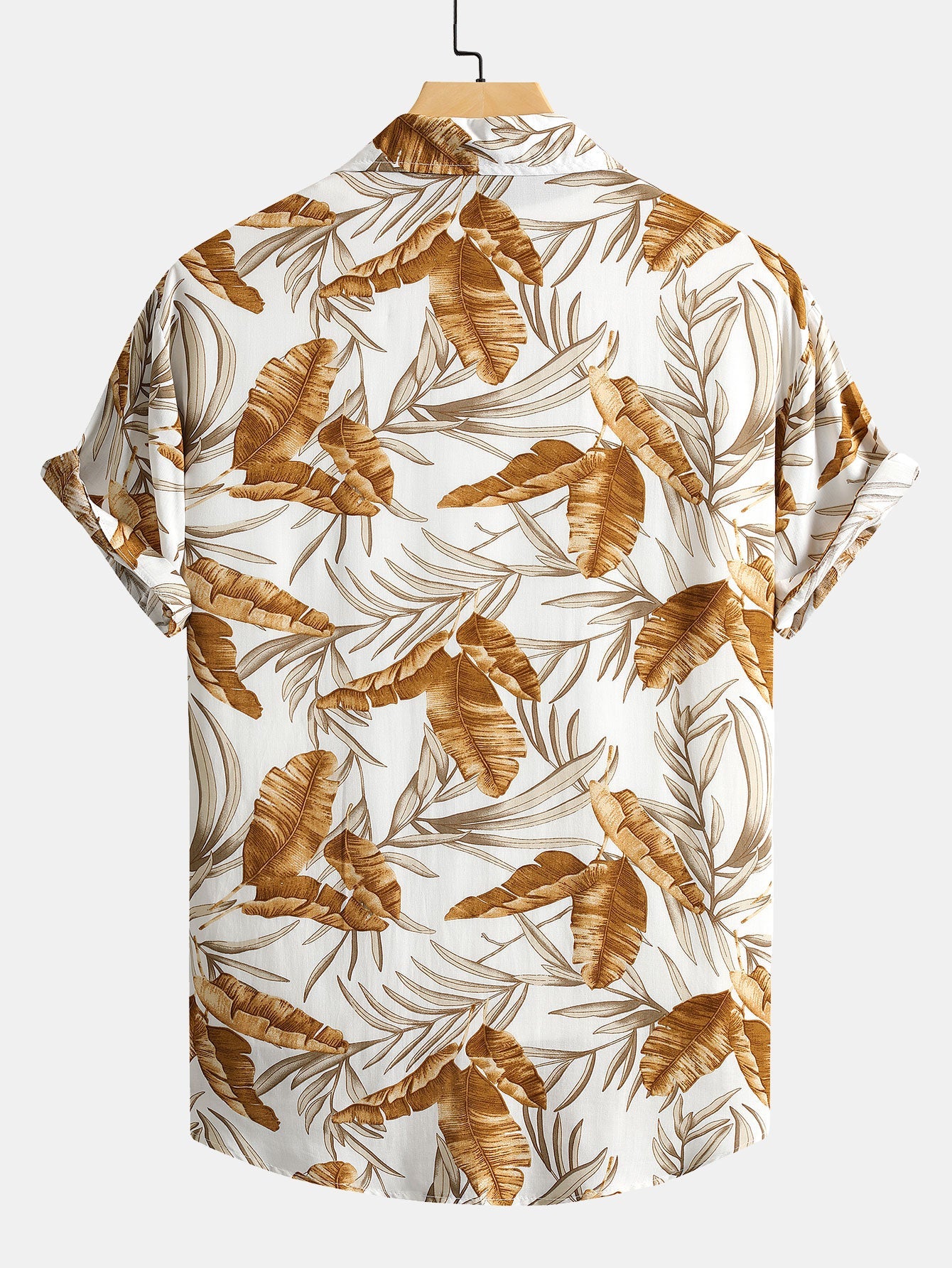 Chemise boutonnée en viscose à imprimé tropical