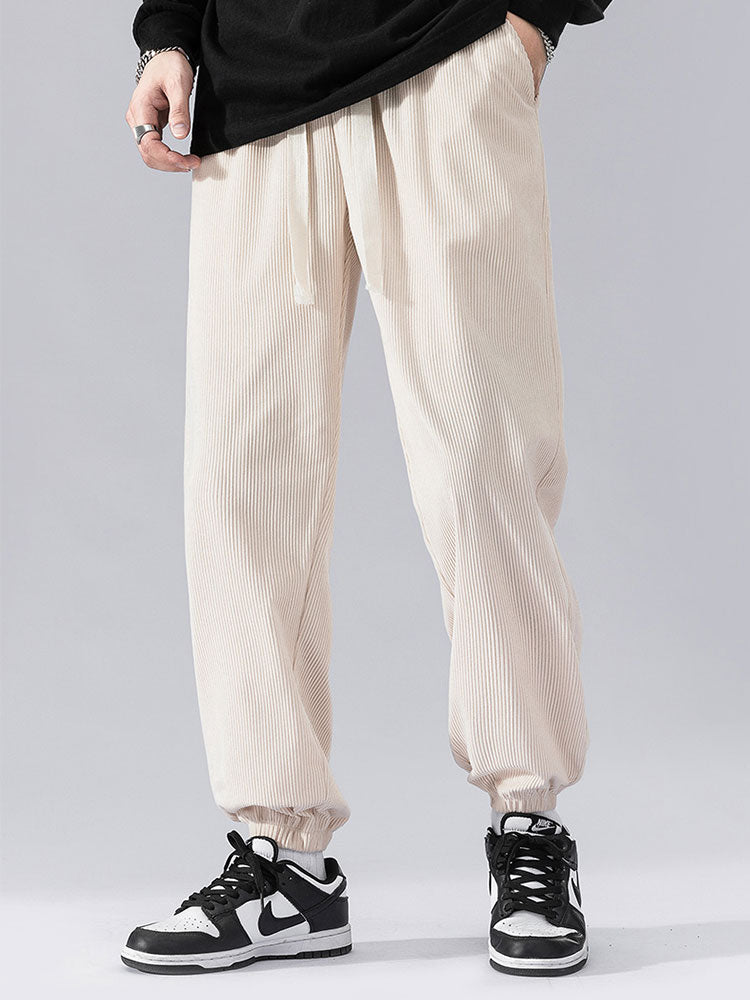 Drawstring Corduroy Joggers