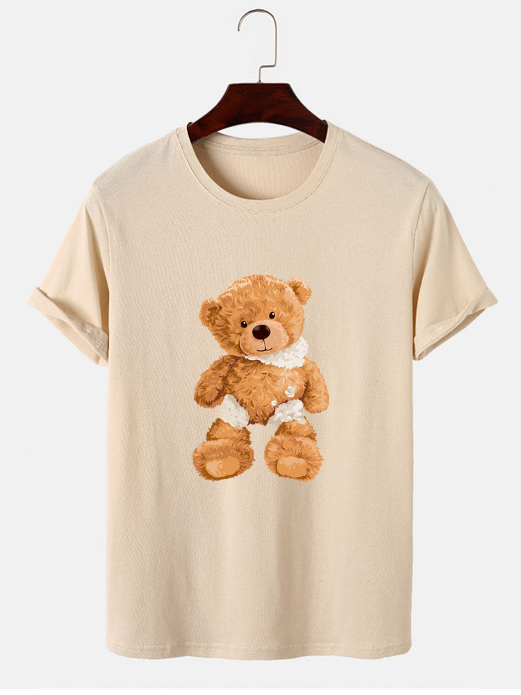 Damaged Bear Print T-Shirt