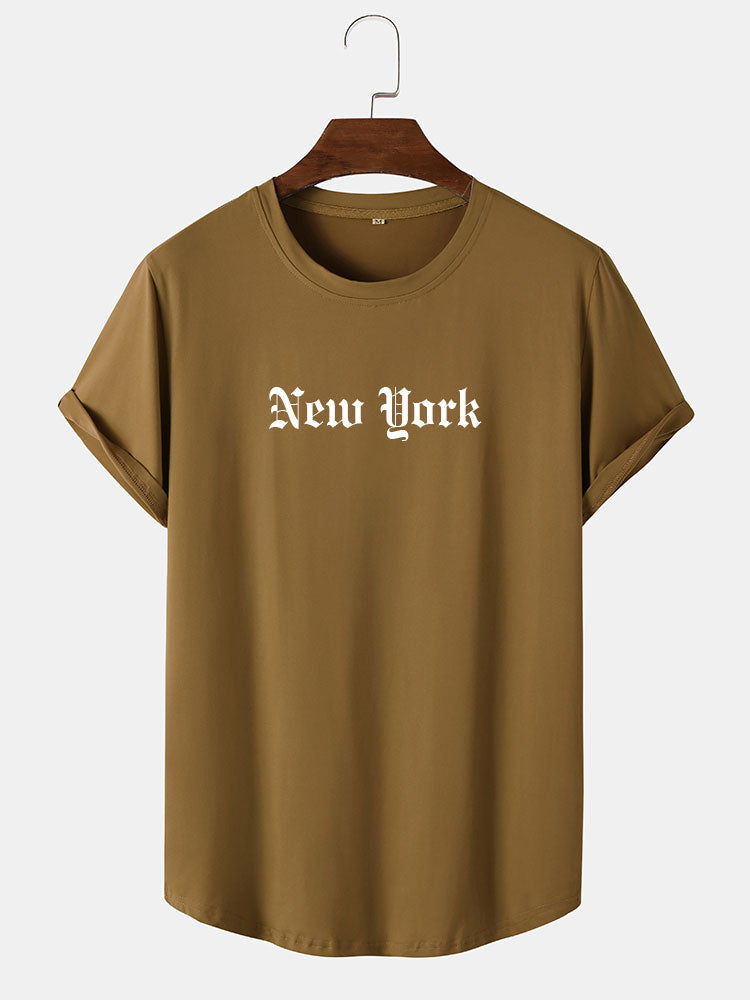 New York Print Arc Hem T-Shirt