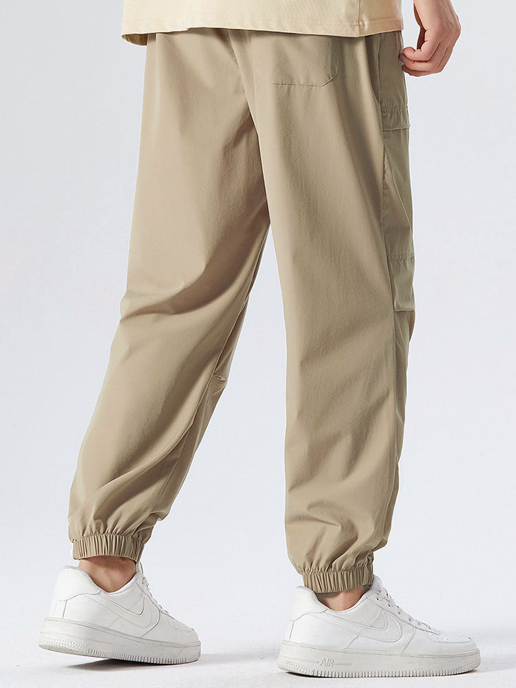 Elastic Waist Parachute Cargo Pants