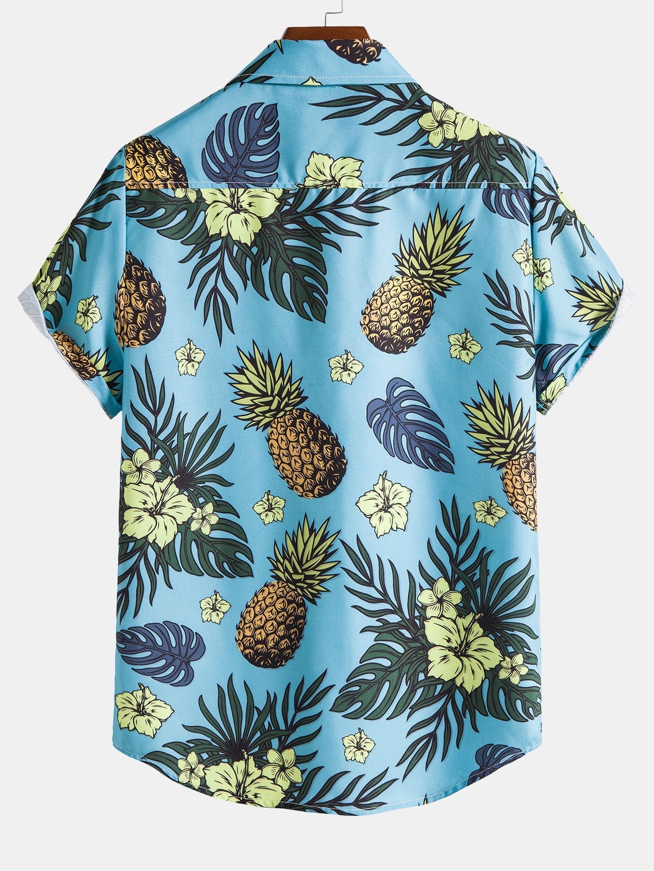 Chemise à imprimé floral tropical et ananas