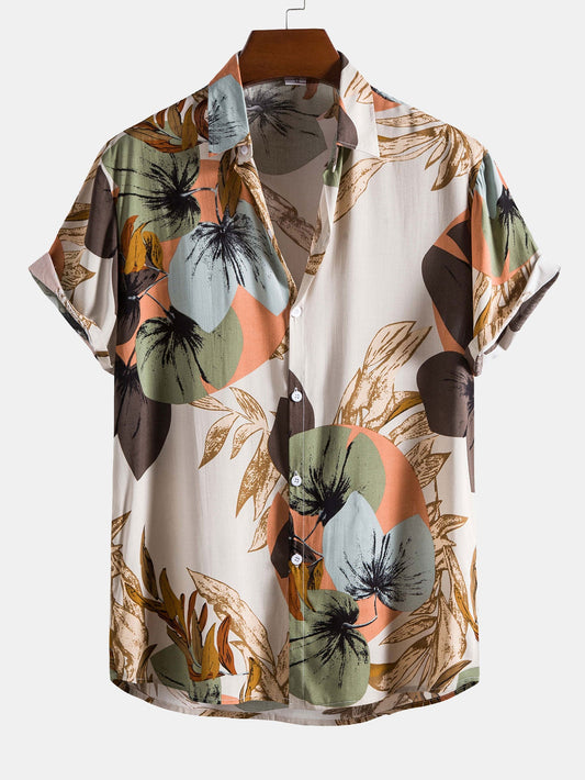 Chemise à imprimé tropical