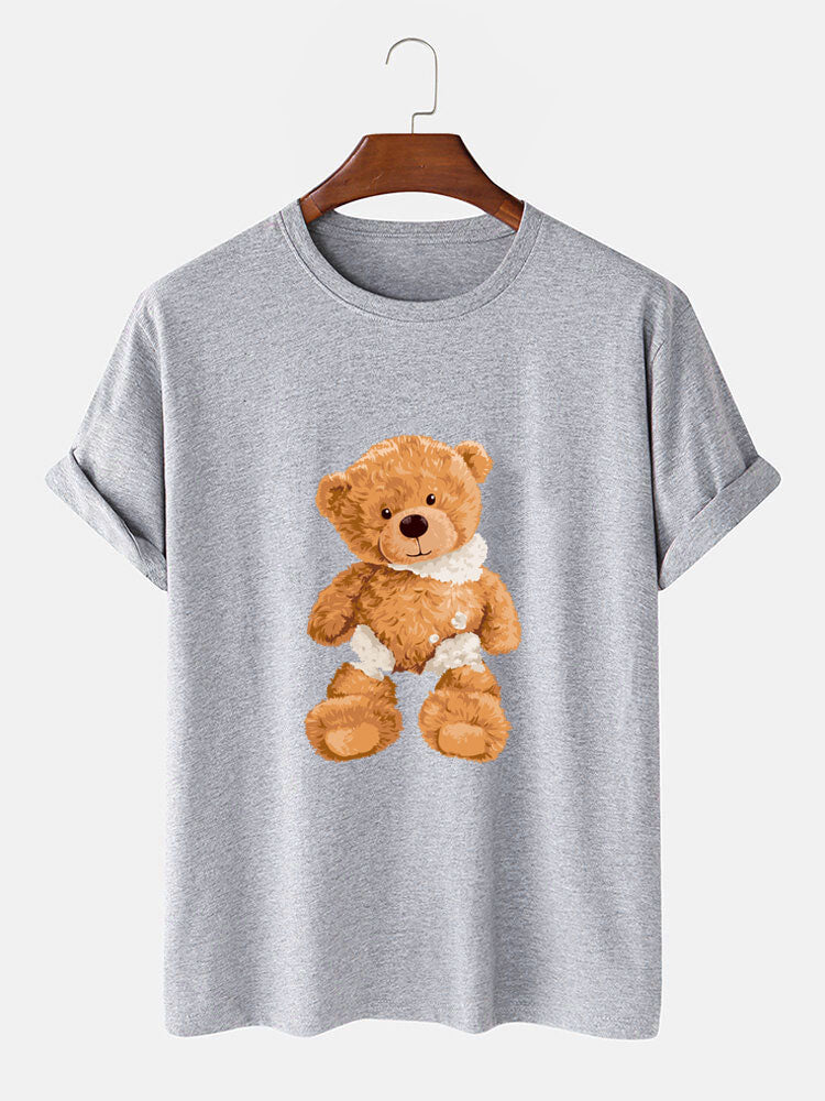 Damaged Bear Print T-Shirt