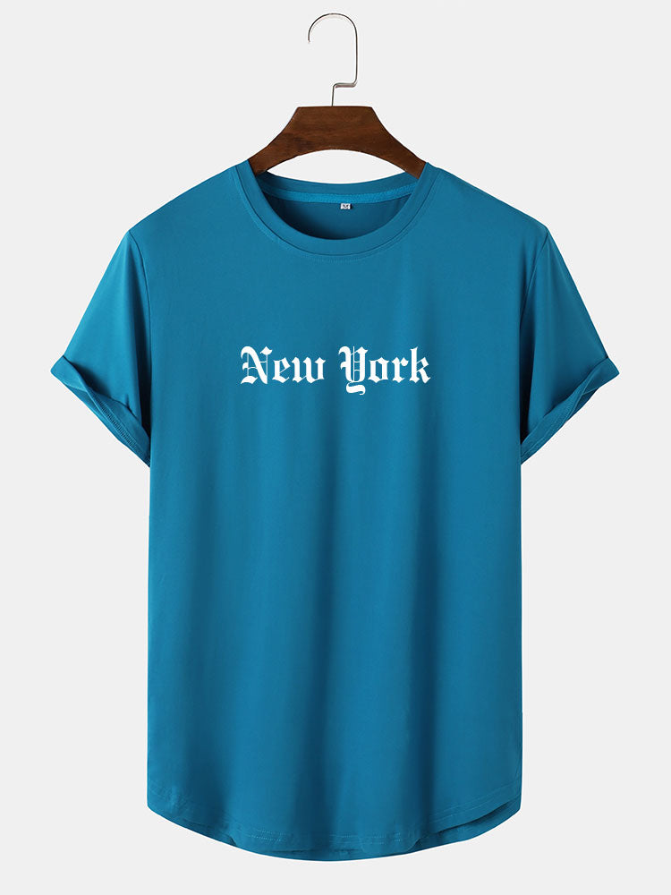 New York Print Arc Hem T-Shirt