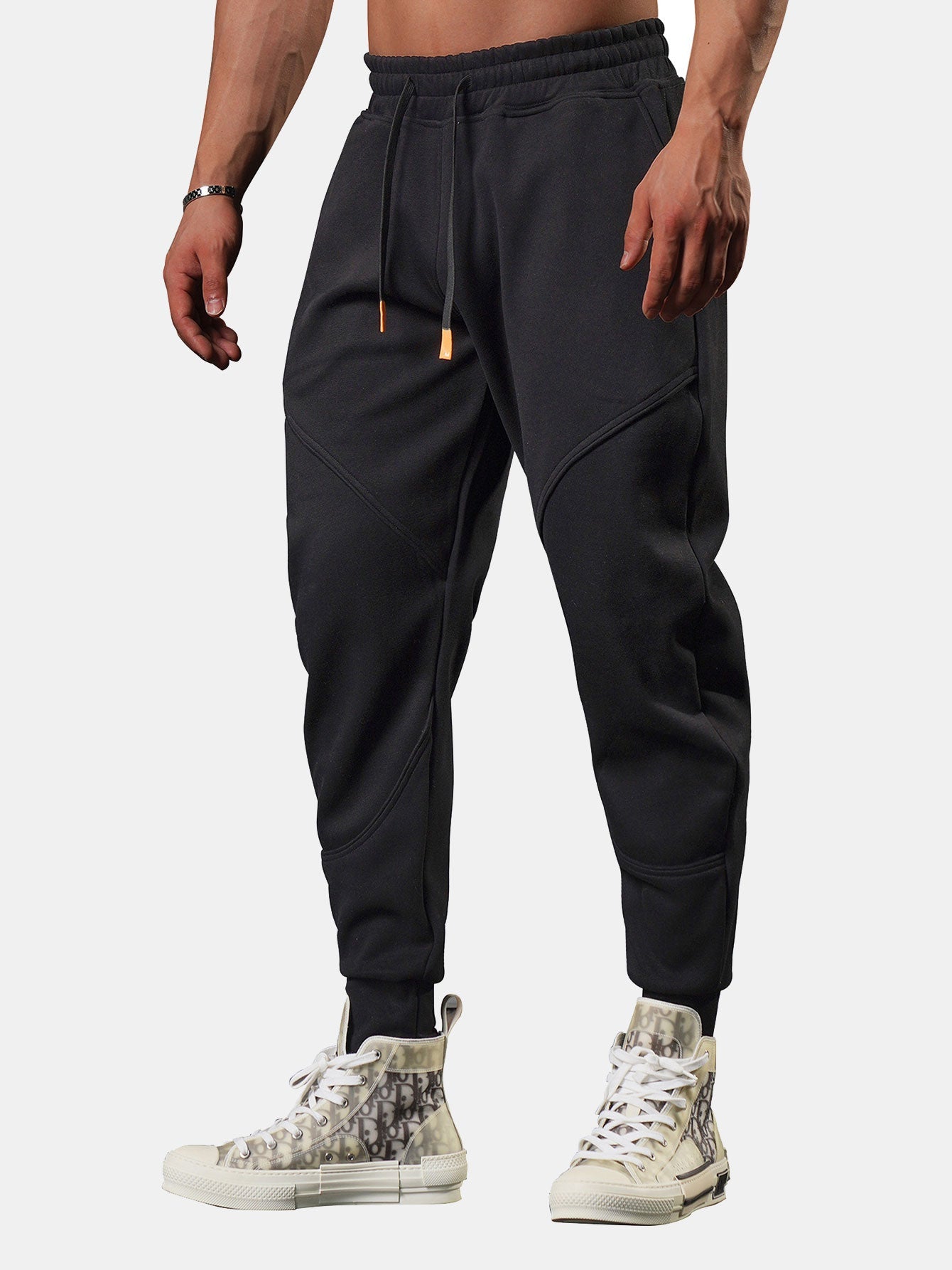 Pantalon de jogging court fendu pour homme