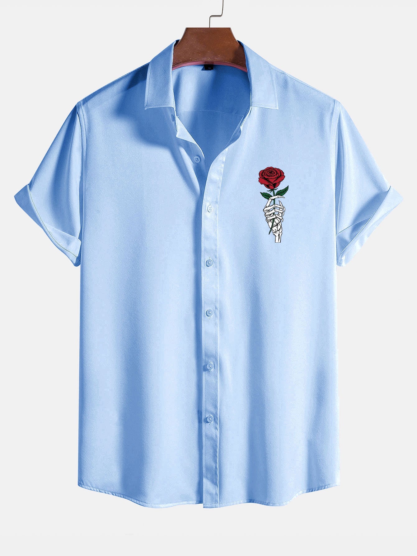 Chemise à imprimé tête de mort rose