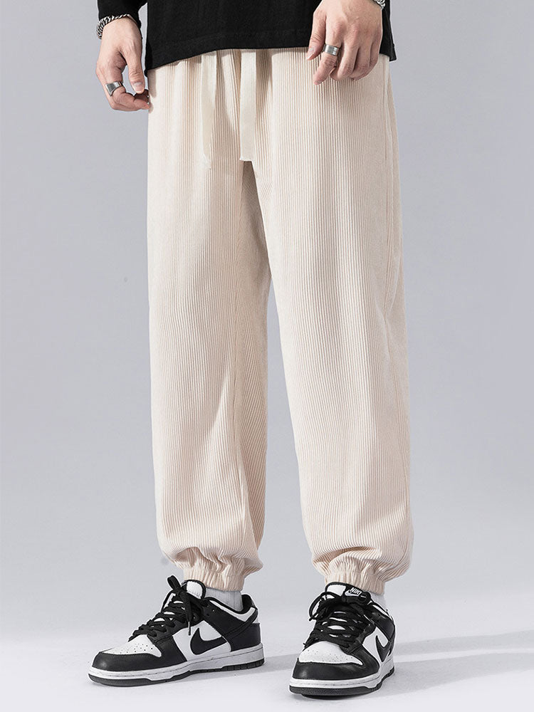 Drawstring Corduroy Joggers