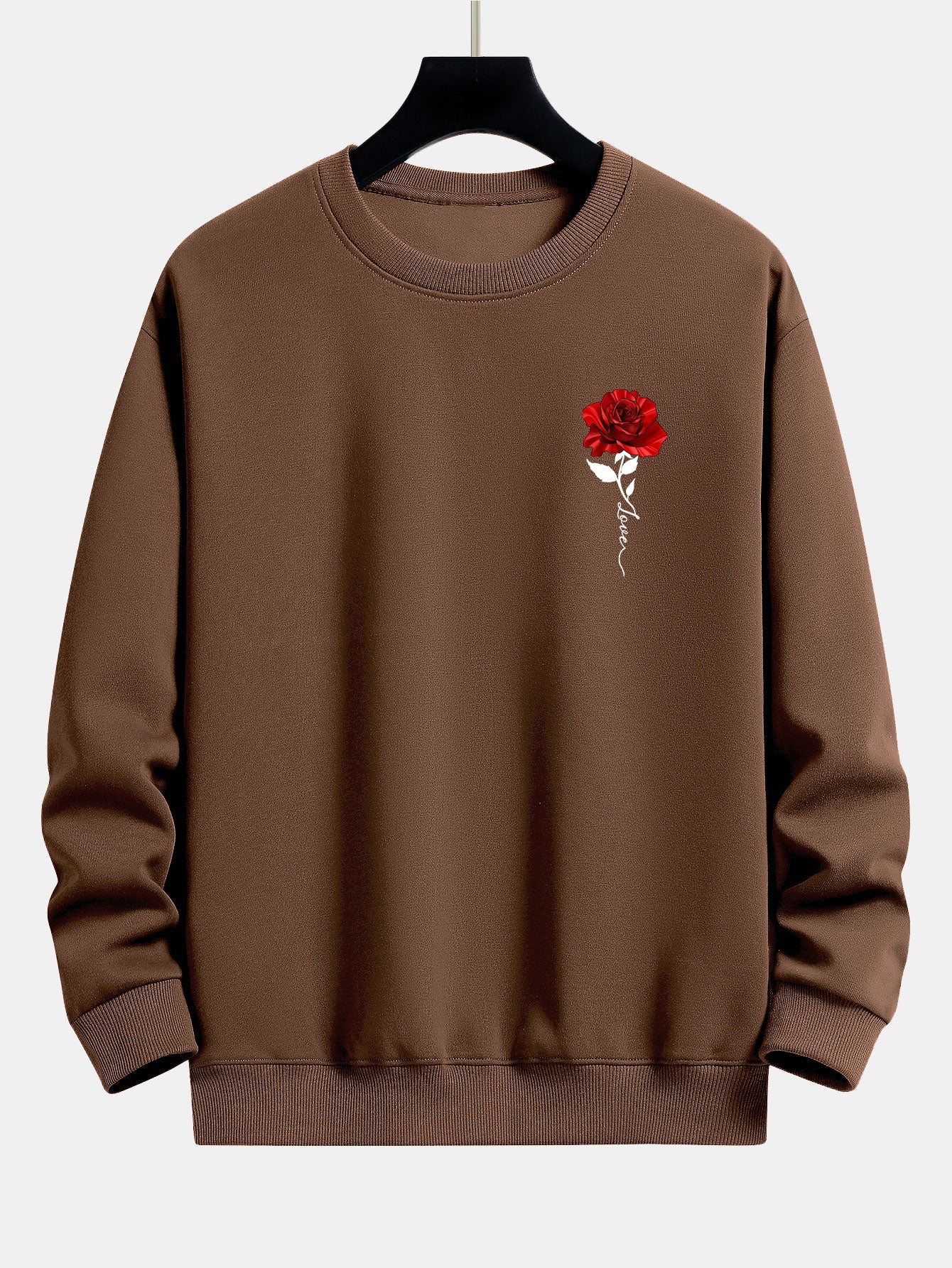 Rose Print Relax Fit Sweatshirt