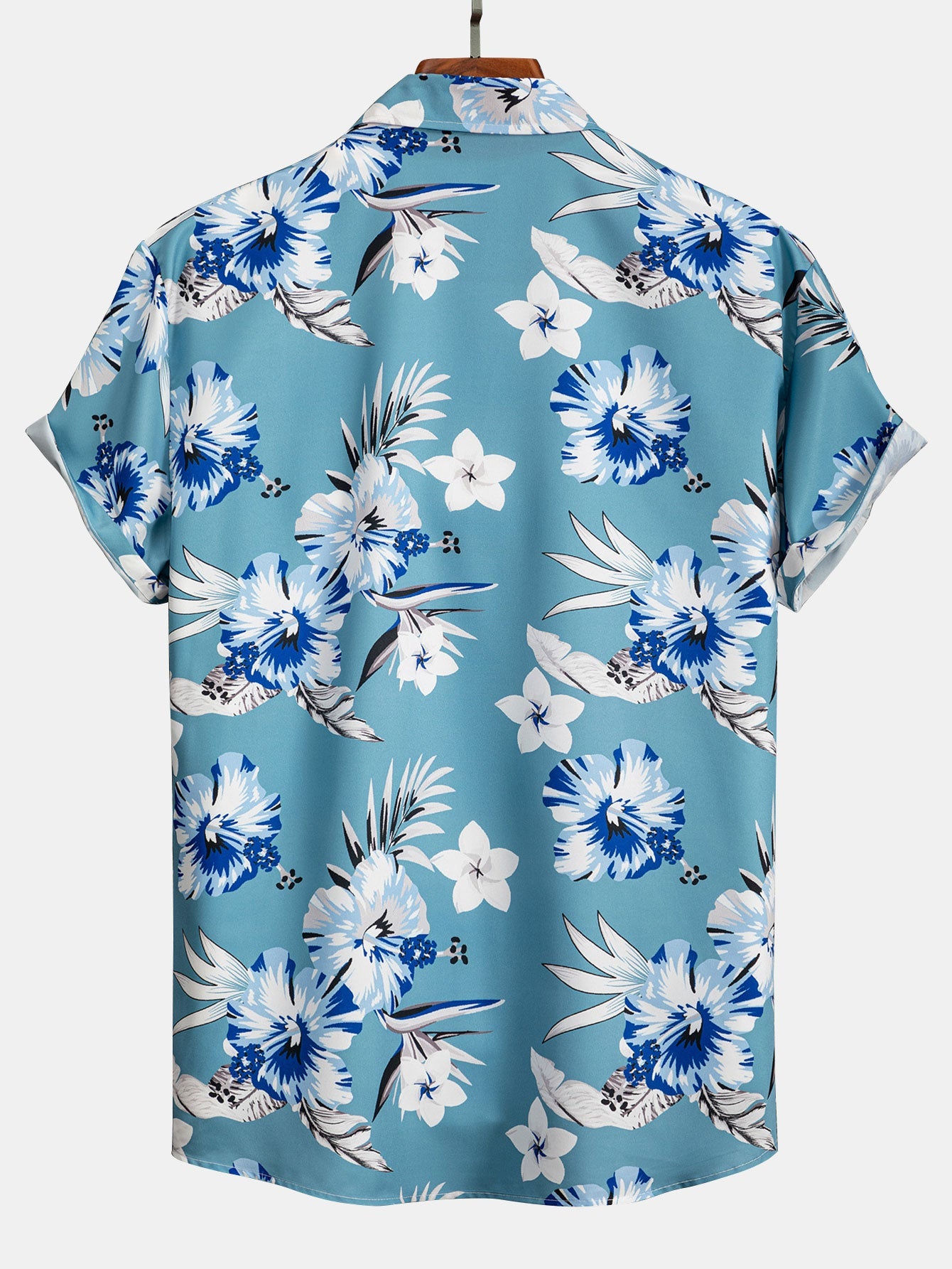 Chemise boutonnée à imprimé floral tropical