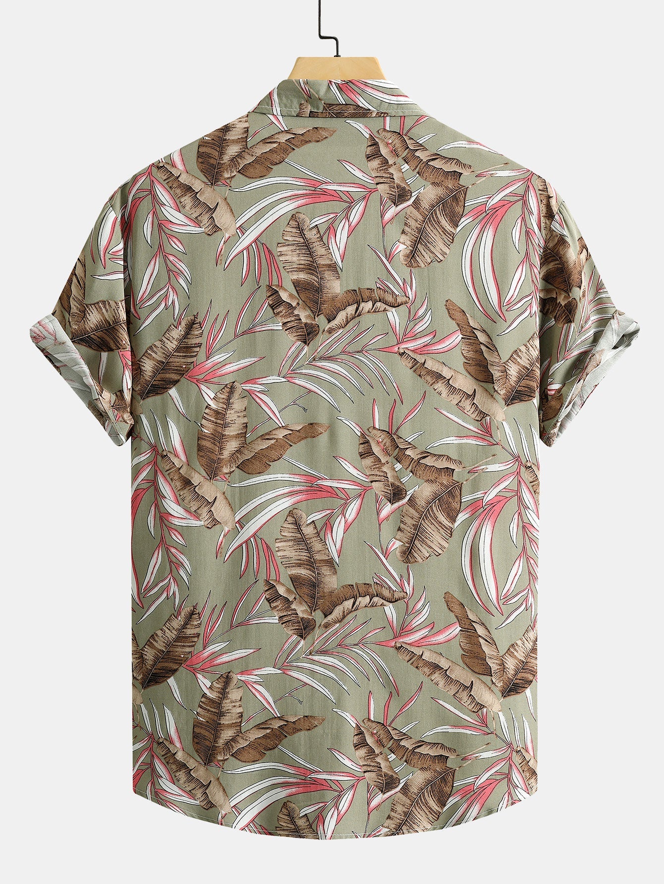 Chemise boutonnée en viscose à imprimé tropical