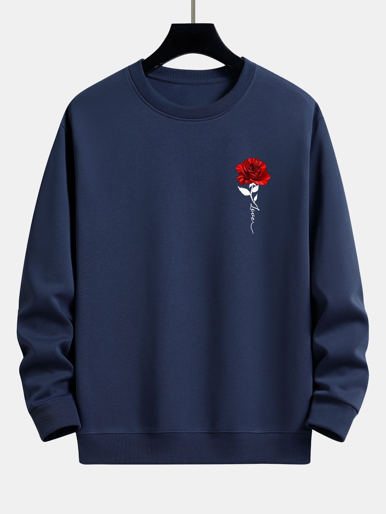 Rose Print Relax Fit Sweatshirt