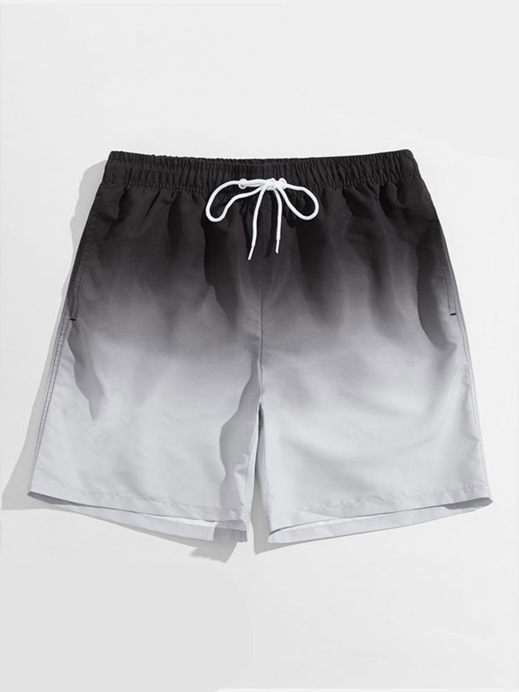 Man Gradient Print Swim Shorts