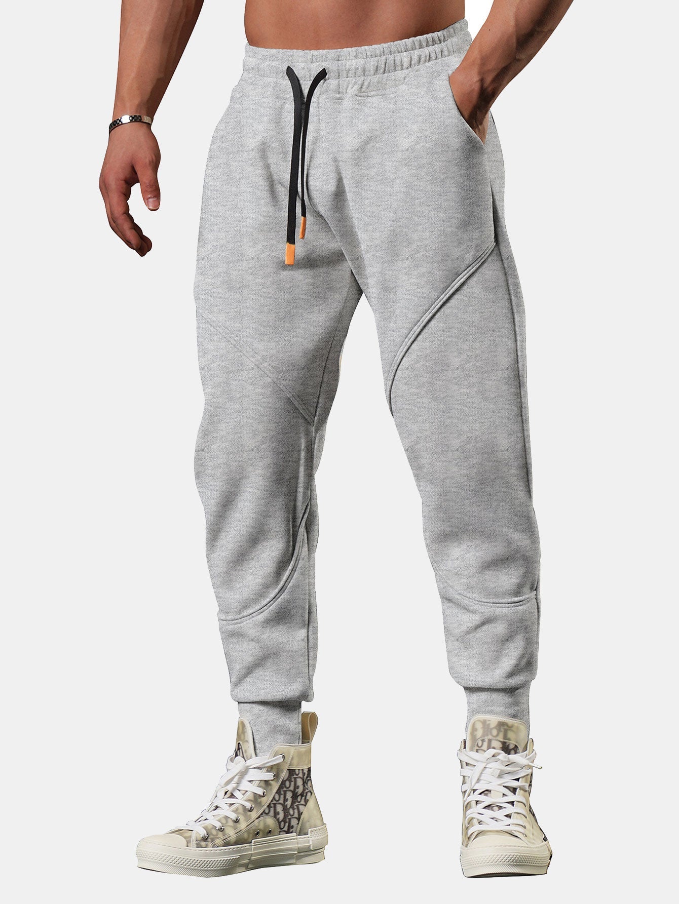 Pantalon de jogging court fendu pour homme