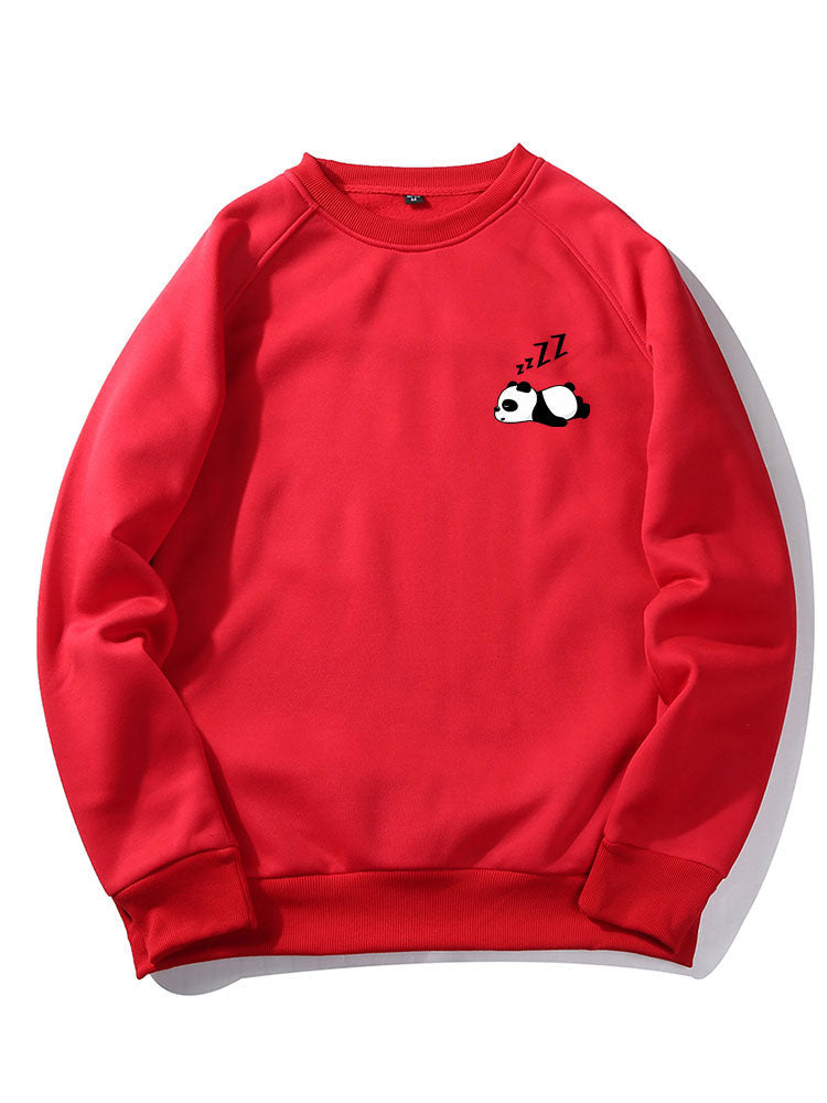 Sweat-shirt à manches raglan imprimé panda paresseux