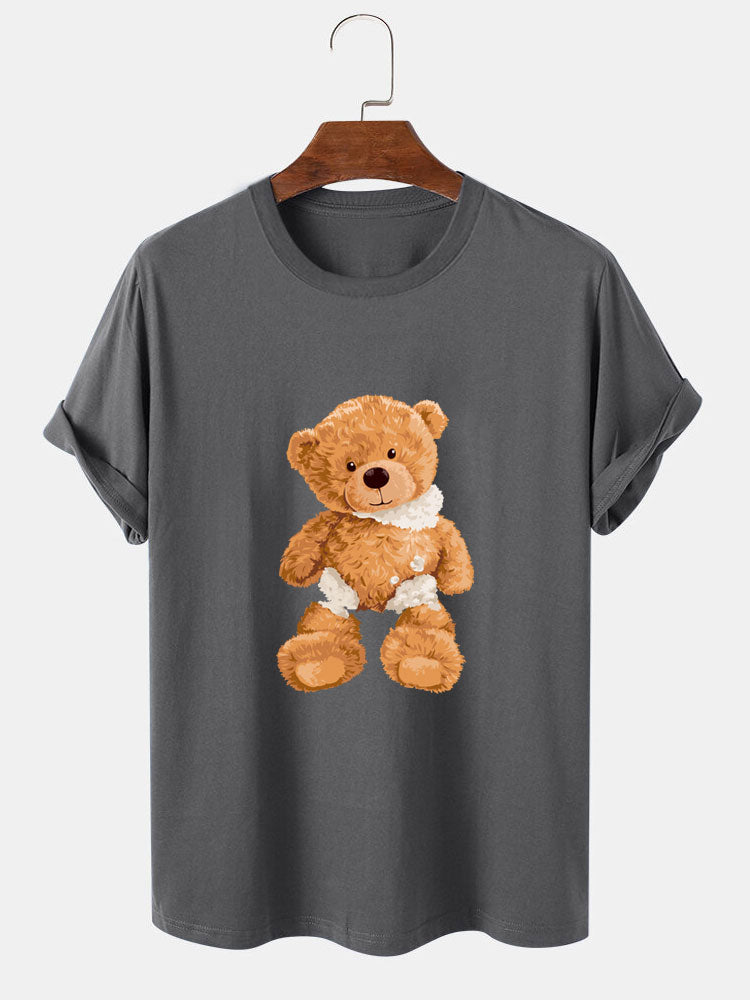 Damaged Bear Print T-Shirt