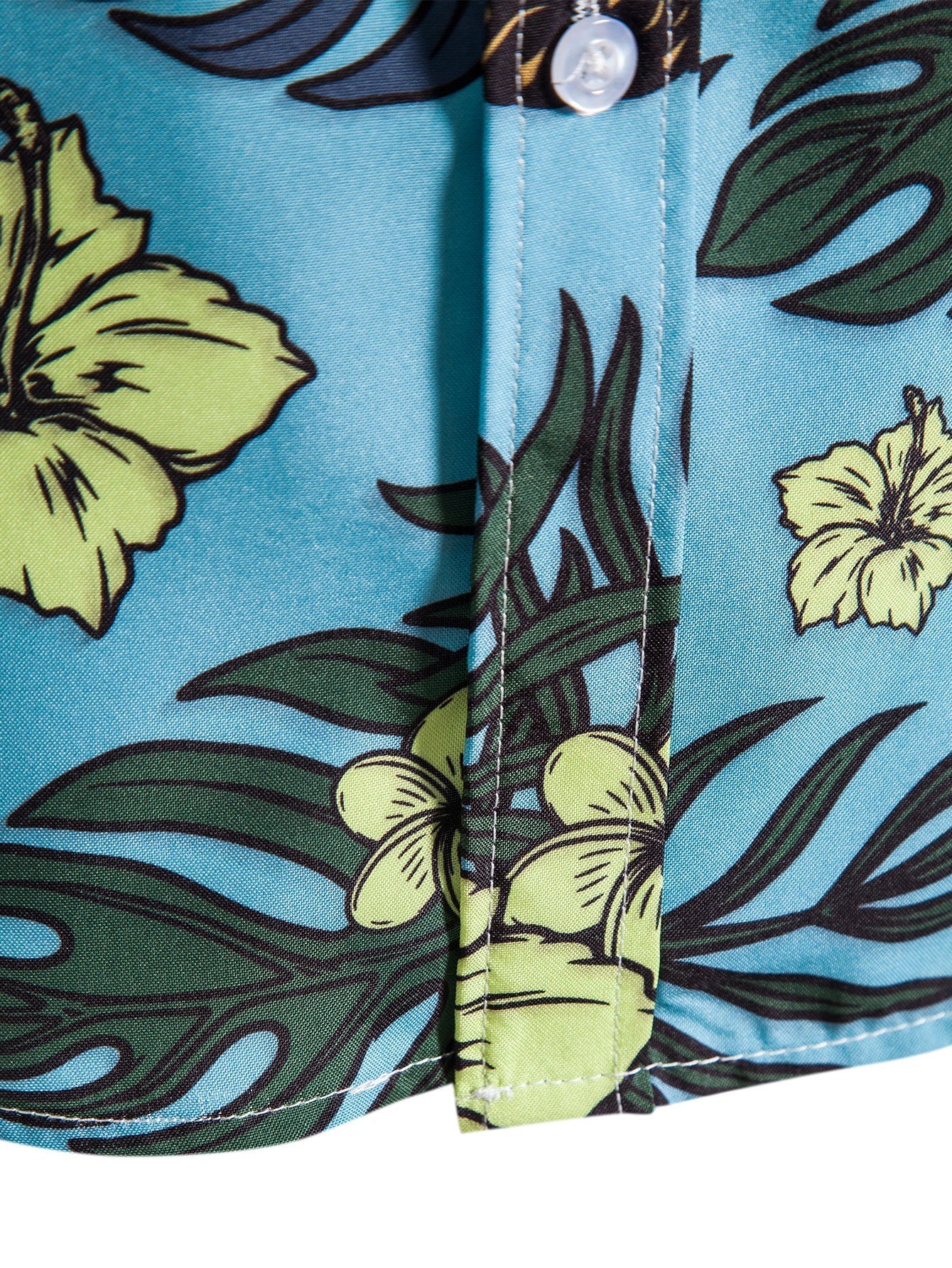 Chemise à imprimé floral tropical et ananas