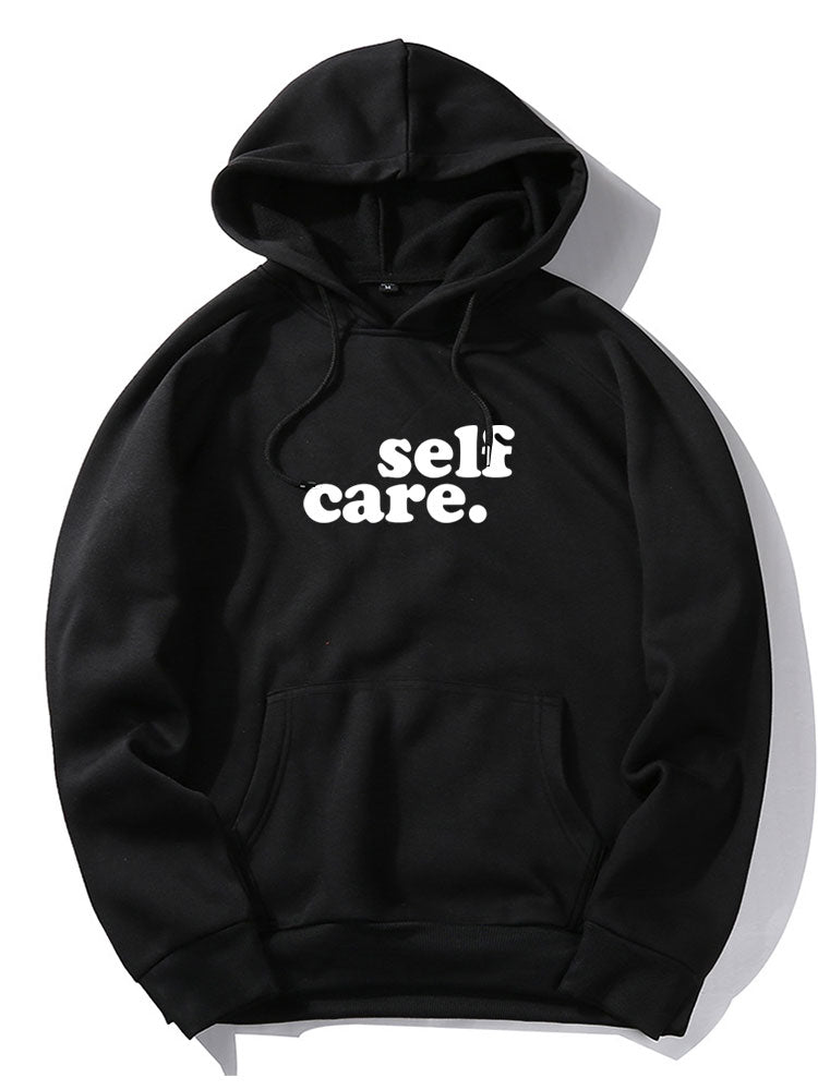 Sweat à capuche imprimé Self Care