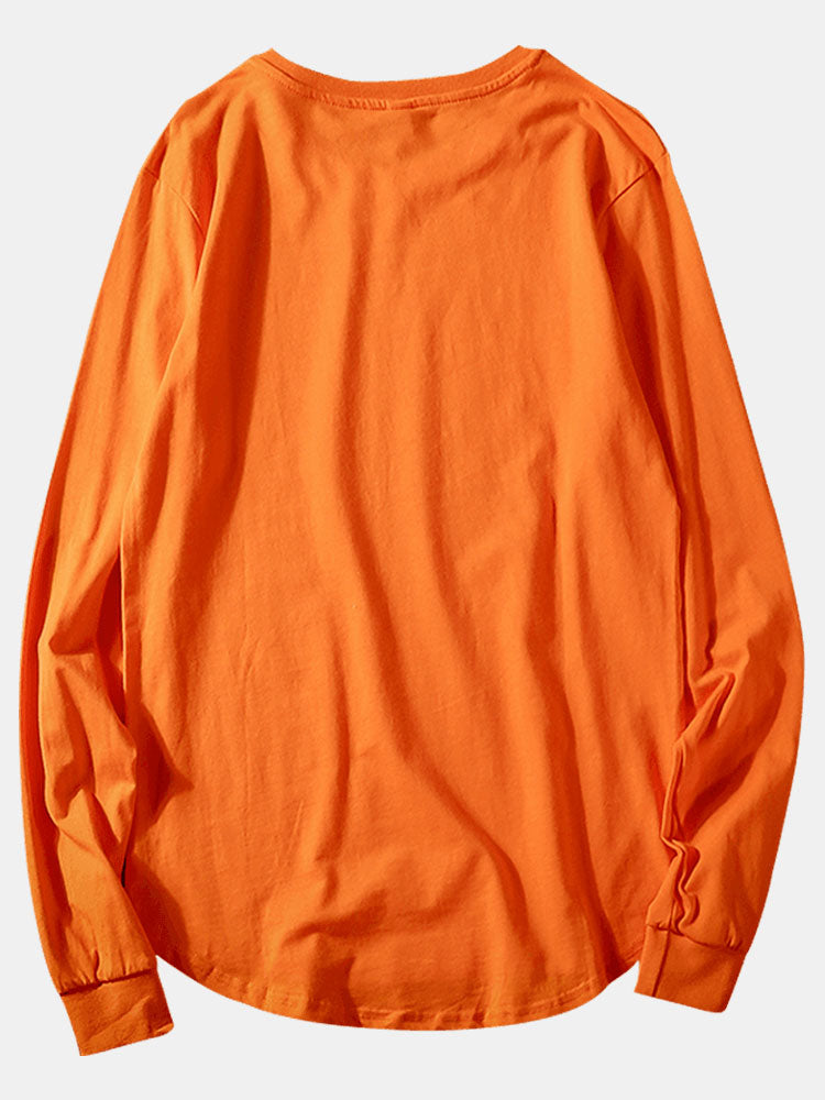 Basic Arc hem Long Sleeve T-Shirt