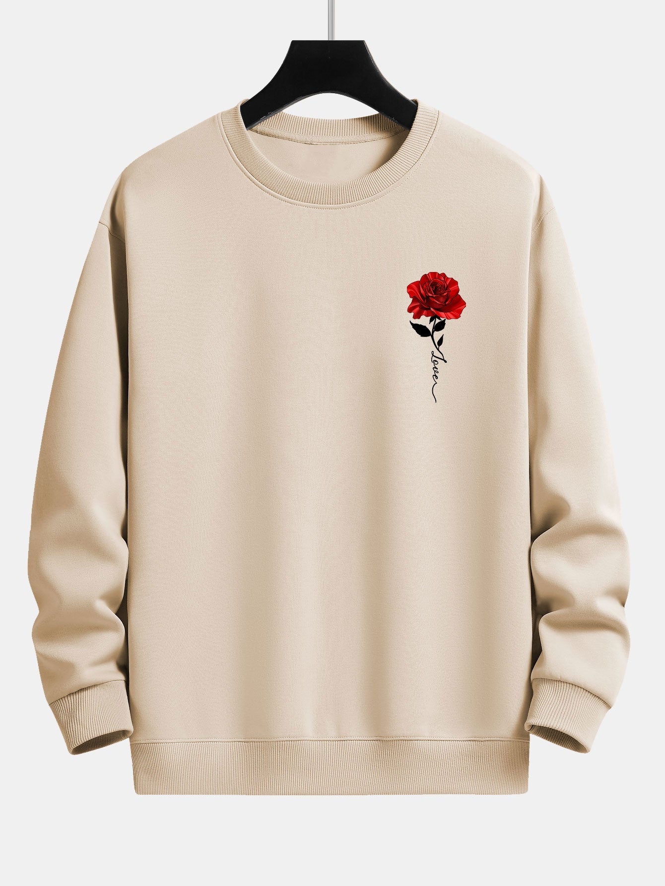 Rose Print Relax Fit Sweatshirt