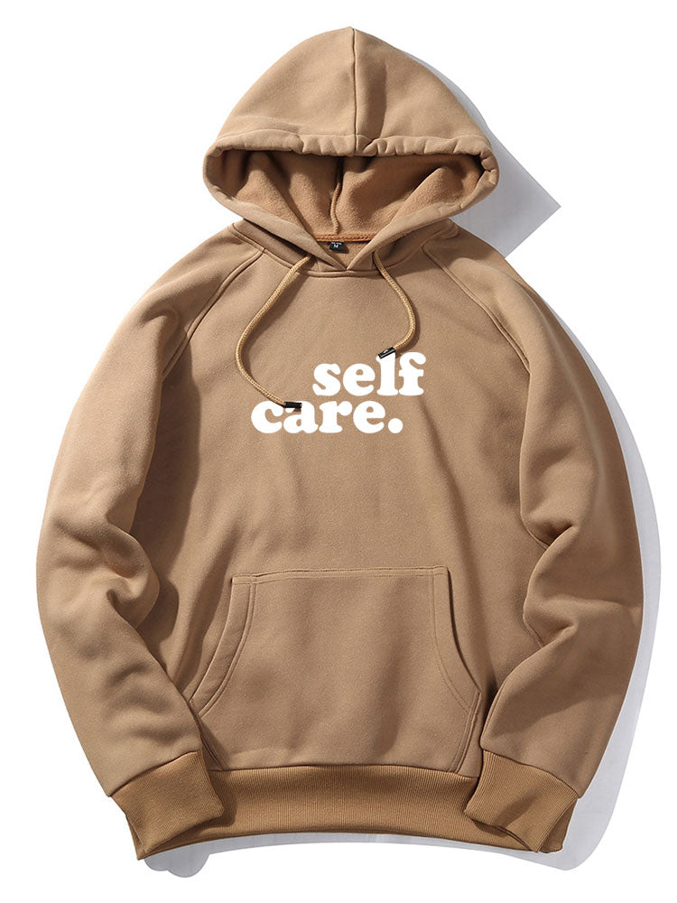 Sweat à capuche imprimé Self Care