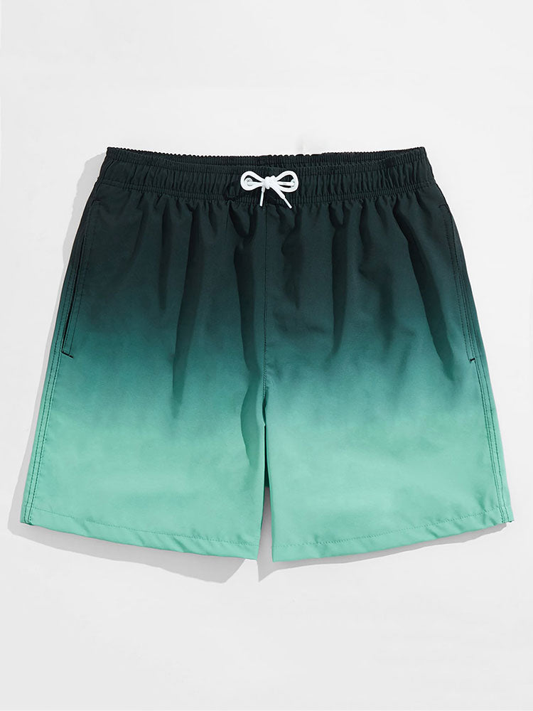 Man Gradient Print Swim Shorts