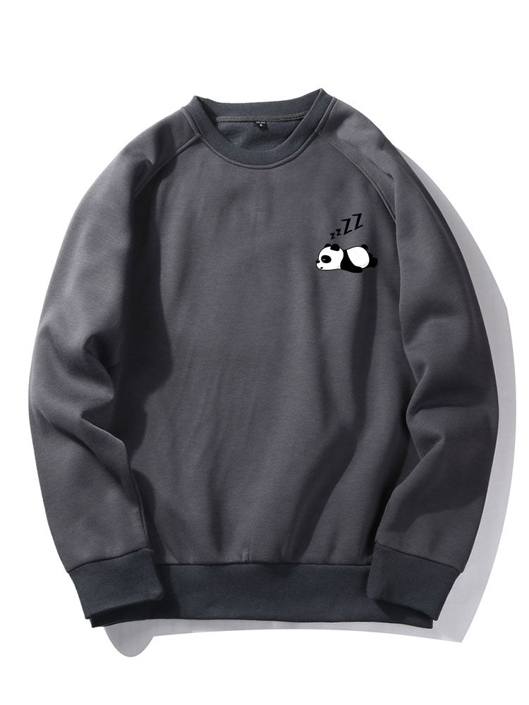 Sweat-shirt à manches raglan imprimé panda paresseux