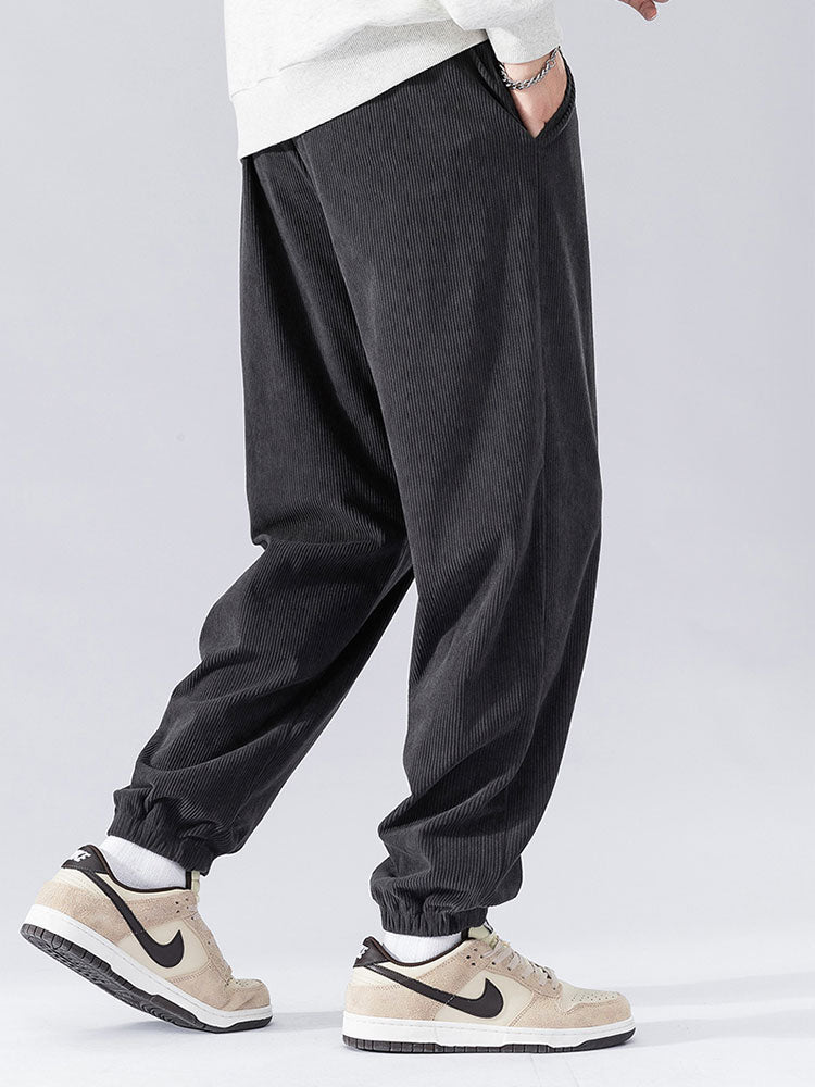 Drawstring Corduroy Joggers