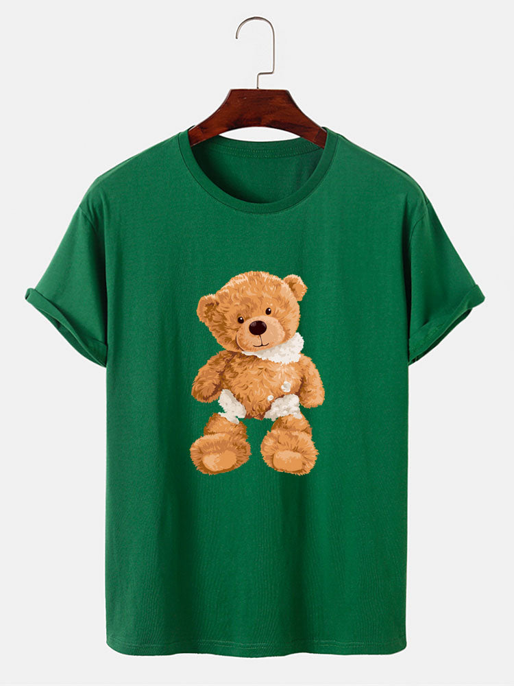 Damaged Bear Print T-Shirt